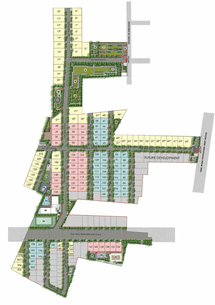 Adarsh Euphoria Villa Plots Master Plan